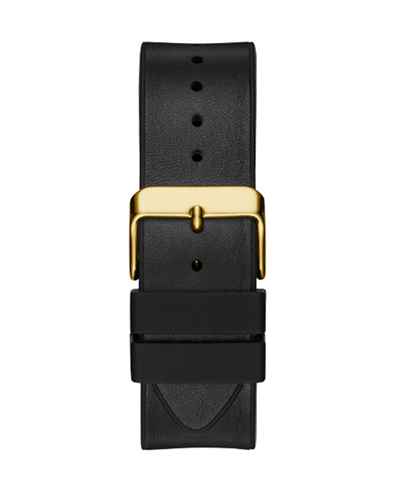 Guess Phoenix Multifunction Black Dial Black Leather Strap Watch for Men - GW0202G1 Buy Now By Guess
