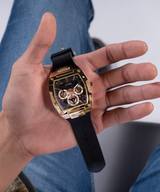 Guess Phoenix Multifunction Black Dial Black Leather Strap Watch for Men - GW0202G1 Buy Now By Guess