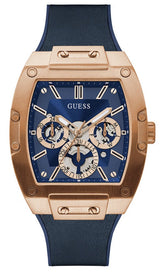 Guess Phoenix Multifunction Blue Dial Blue Rubber Strap Watch for Men - GW0202G4 Buy Now By Guess