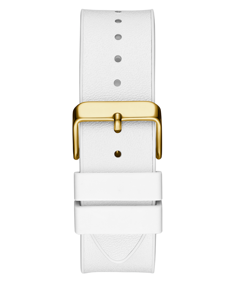 Guess Phoenix Multifunction Gold Dial White Leather Strap Watch for Men - GW0202G6 Buy Now By Guess