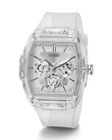 Guess Phoenix Multi Function Silver Dial White Rubber Strap Watch for Men - GW0203G1 Buy Now By Guess