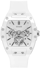 Guess Phoenix Multifunction White Dial White Rubber Strap Watch for Men - GW0203G2 Buy Now By Guess