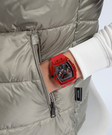 Guess Phoenix Multifunction Black Dial Red Rubber Strap Watch for Men - GW0203G5 Buy Now By Guess