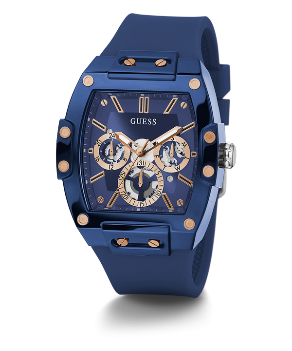 Guess Phoenix Multifunction Blue Dial Blue Rubber Strap Watch for Men - GW0203G7 Buy Now By Guess