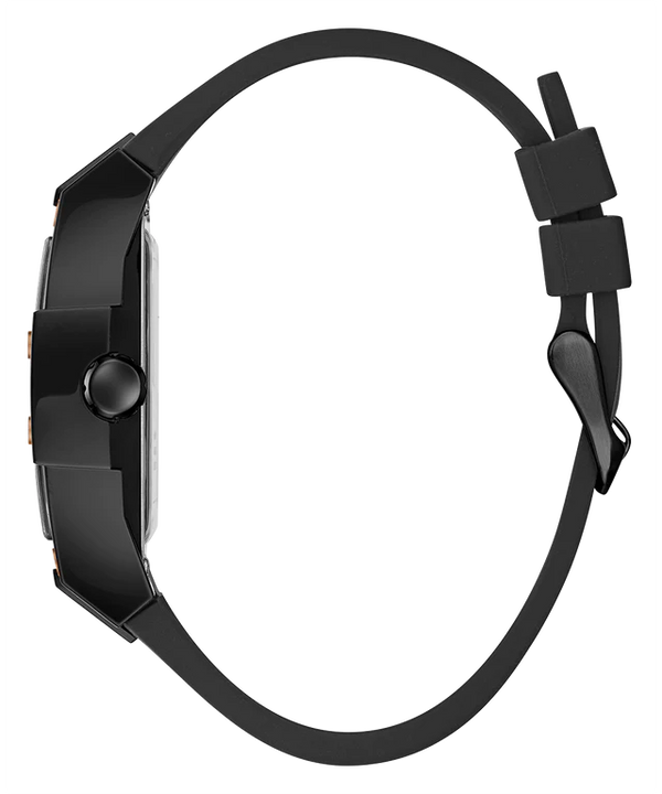 Guess Phoenix Multifunction Black Dial Black Silicone Strap Watch For Men - GW0203G8 Buy Now By Guess