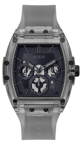 Guess Phoenix Multifunction Black Dial Grey Silicone Strap Watch For Men - GW0203G9 Buy Now By Guess