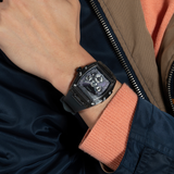 Guess Phoenix Multifunction Black Dial Grey Silicone Strap Watch For Men - GW0203G9 Buy Now By Guess
