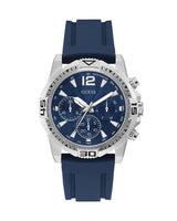 Guess Commander Blue Dial Blue Rubber Strap Watch for Men - GW0211G1 Buy Now By Guess