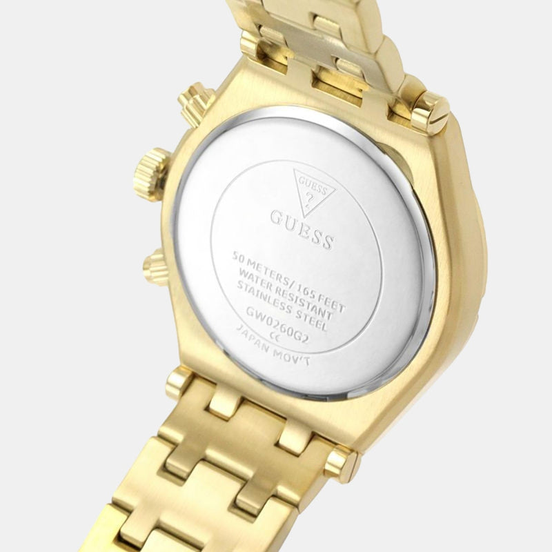 Guess Surge Chronograph Black Dial Gold Steel Strap Watch for Men - W1258G2 Buy Now By Guess