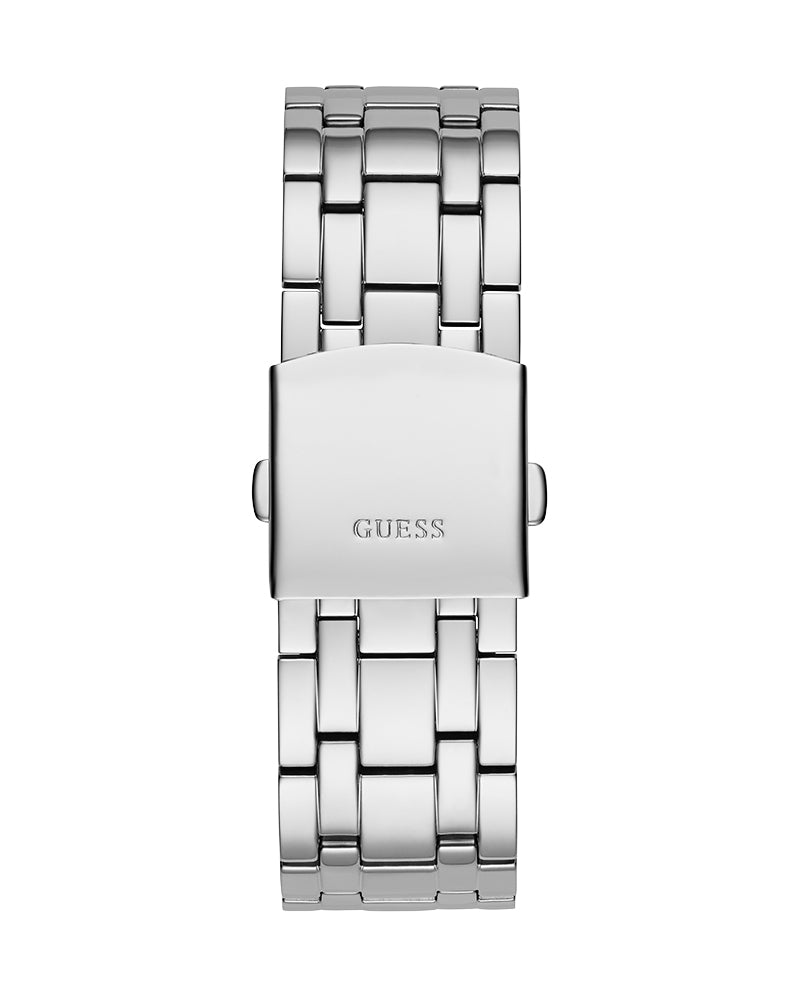 Shop Guess Continental Silver Dial Silver Steel Strap Watch for Men - GW0261G1 in USA