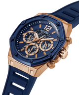 Guess Momentum Chronograph Blue Dial Blue Rubber Strap Watch for Men - GW0263G2 Buy Now By Guess