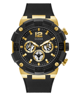Guess Navigator Chronograph Black Dial Black Rubber Strap Watch for Men - GW0264G3 Buy Now By Guess