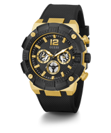 Guess Navigator Chronograph Black Dial Black Rubber Strap Watch for Men - GW0264G3 Buy Now By Guess