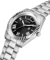 Shop Guess Connoisseur Black Dial Silver Steel Strap Watch for Men - GW0265G1 in USA