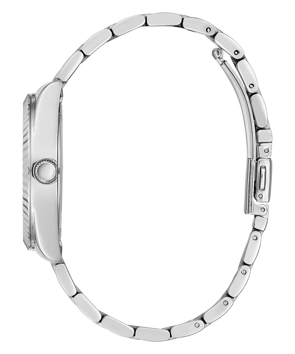 Guess Luna Quartz Blue Dial Silver Steel Strap Watch For Women - GW0308L4