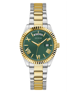 Guess Luna Quartz Green Dial Two Tone Steel Strap Watch For Women - GW0308L5 Buy Now By Guess