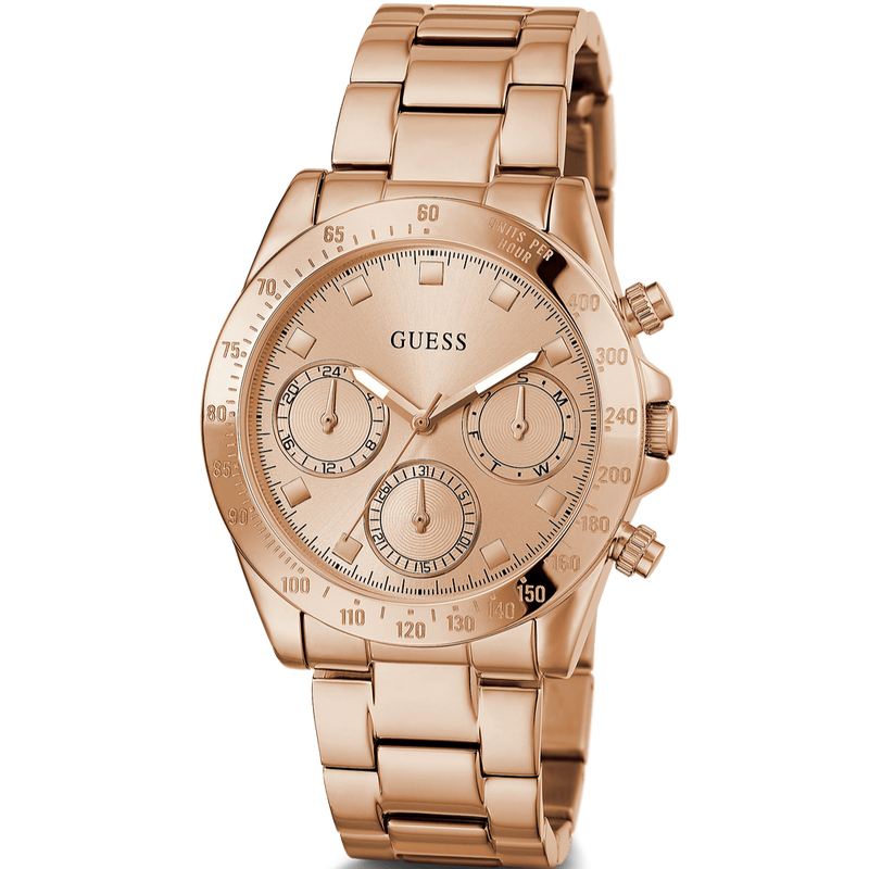 Guess Eclipse Rose Gold Dial Rose Gold Steel Strap Watch for Women - GW0314L3 Buy Now By Guess