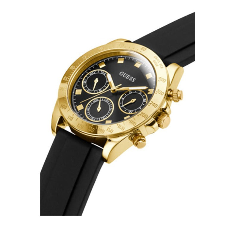 Guess Eclipse Multi Function Black Dial Black Rubber Strap Watch for Women - GW0315L1 Buy Now By Guess