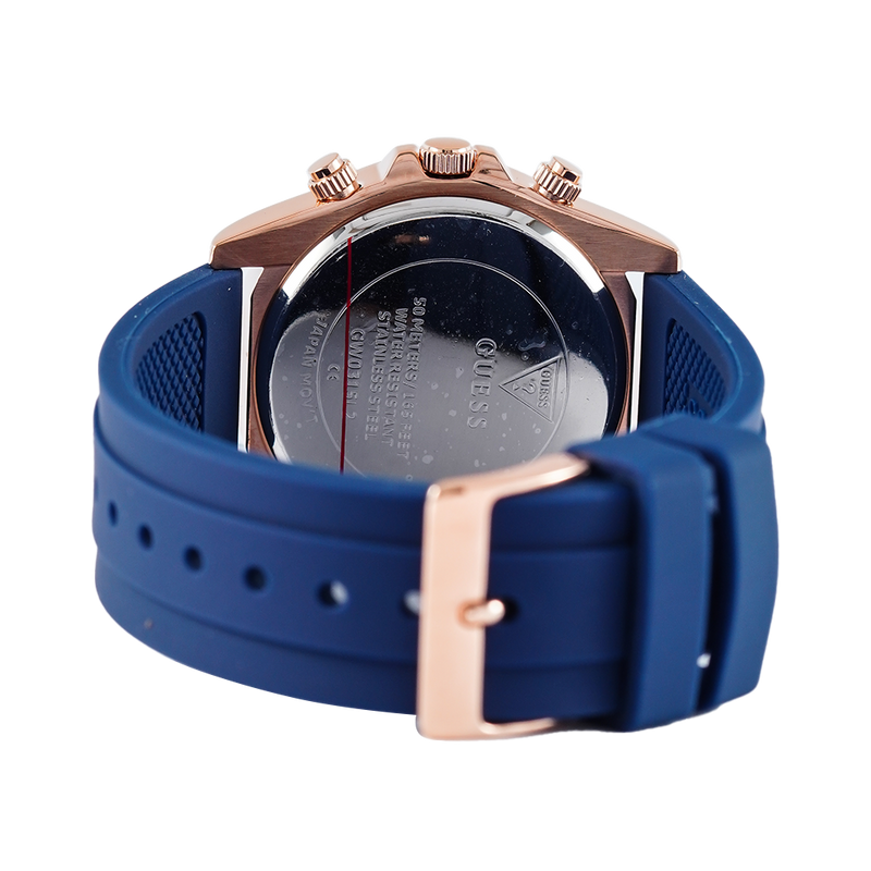 Guess Eclipse White Dial Blue Rubber Strap Watch for Women - GW0315L2 Buy Now By Guess