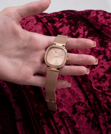 Guess Tapestry Diamonds Rose Gold Dial Rose Gold Mesh Bracelet Watch for Women - GW0354L3 Buy Now By Guess