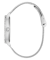 Shop Guess Soiree Diamonds Silver Dial Silver Mesh Bracelet Watch for Women - GW0402L1 in USA