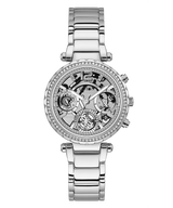 Guess Solstice Diamonds Silver Dial Silver Steel Strap Watch for Women - GW0403L1 Buy Now By Guess