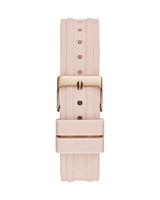 Guess Heiress Diamonds Rose Gold Dial Pink Rubber Strap Watch for Women - GW0407L3 Buy Now By Guess
