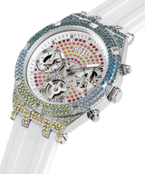 Guess Glitz Pride Limited Edition White Dial White Rubber Strap Watch for Women - GW0407L4 Buy Now By Guess