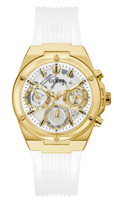 Guess Athena White Dial White Rubber Strap Watch for Women - GW0409L2 Buy Now By Guess