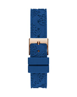 Guess Crown Jewel Diamonds White Dial Blue Rubber Strap Watch for Women - GW0411L2 Buy Now By Guess