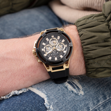Guess Matrix Multifunction Black Dial Black Rubber Strap Watch For Men - GW0423G5 Buy Now By Guess