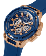 Guess Matrix Multifunction Blue Dial Blue Rubber Strap Watch For Men - GW0423G1 Buy Now By Guess