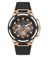 Guess Matrix Multifunction Black Dial Black Rubber Strap Watch For Men - GW0423G5 Buy Now By Guess