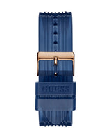 Shop Guess Poseidon Chronograph Blue Dial Blue Silicone Strap Watch For Men - GW0425G3 in USA