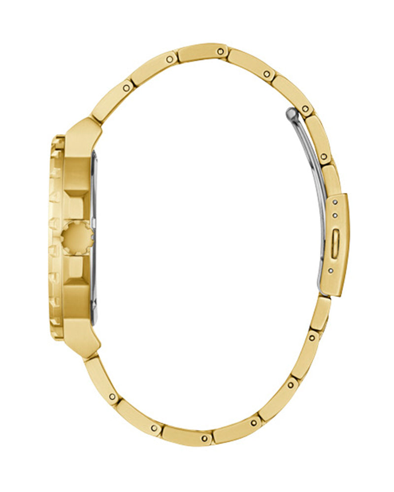 Guess Track Grey Dial Gold Steel Strap Watch for Men - GW0426G2 Buy Now By Guess