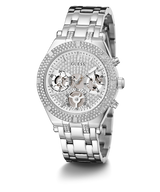 Guess Heiress Multifunction Diamonds Silver Dial Silver Steel Strap Watch for Women - GW0440L1 Buy Now By Guess
