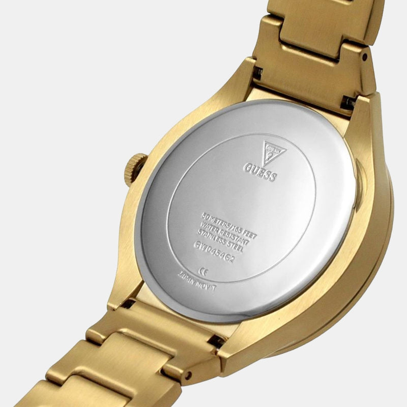 Shop Guess Scope Gold Dial Gold Steel Strap Watch for Men - GW0454G2 in USA
