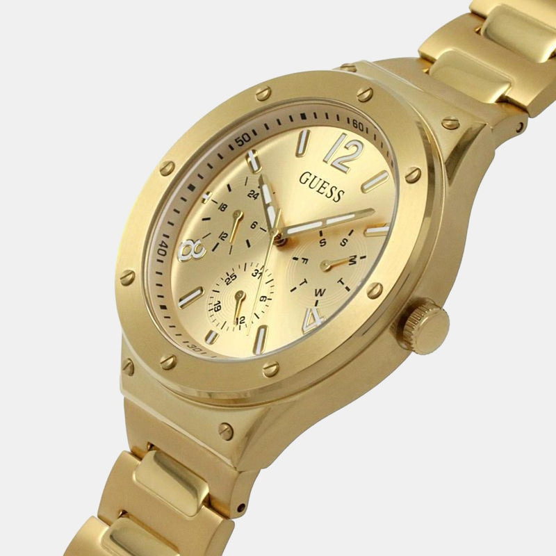 Shop Guess Scope Gold Dial Gold Steel Strap Watch for Men - GW0454G2 in USA