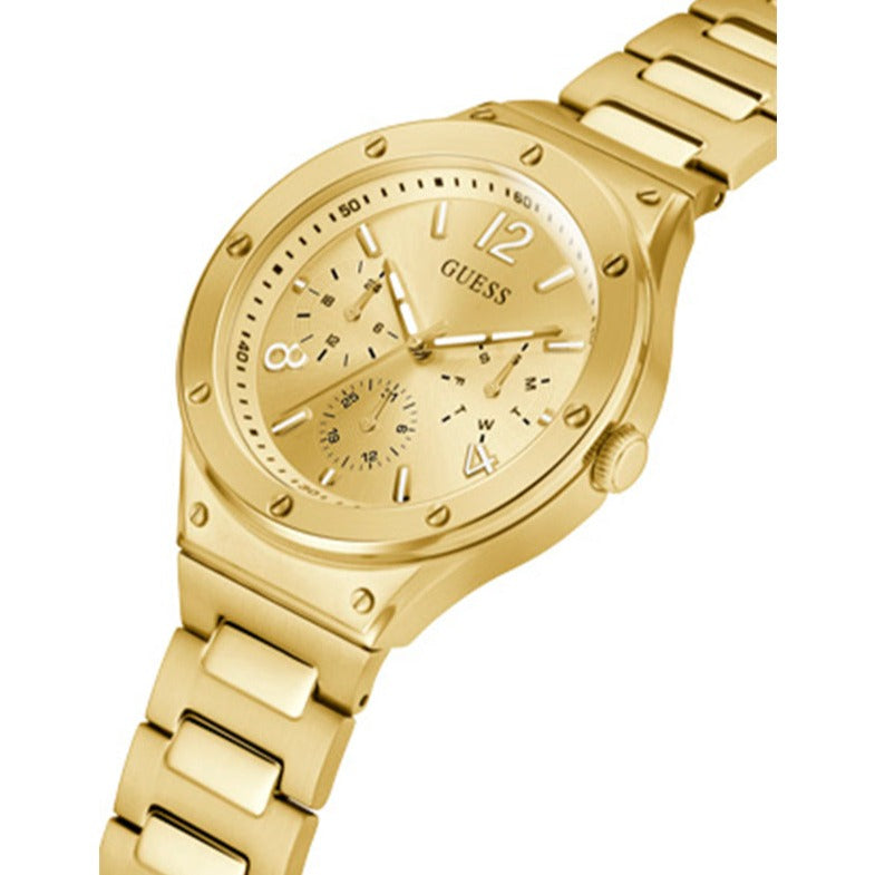 Shop Guess Scope Gold Dial Gold Steel Strap Watch for Men - GW0454G2 in USA