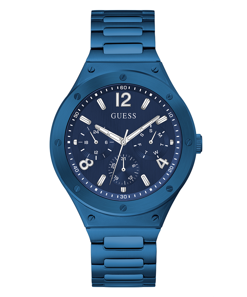Guess Scope Multifunction Blue Dial Blue Steel Strap Watch for Men - GW0454G4 Buy Now By Guess