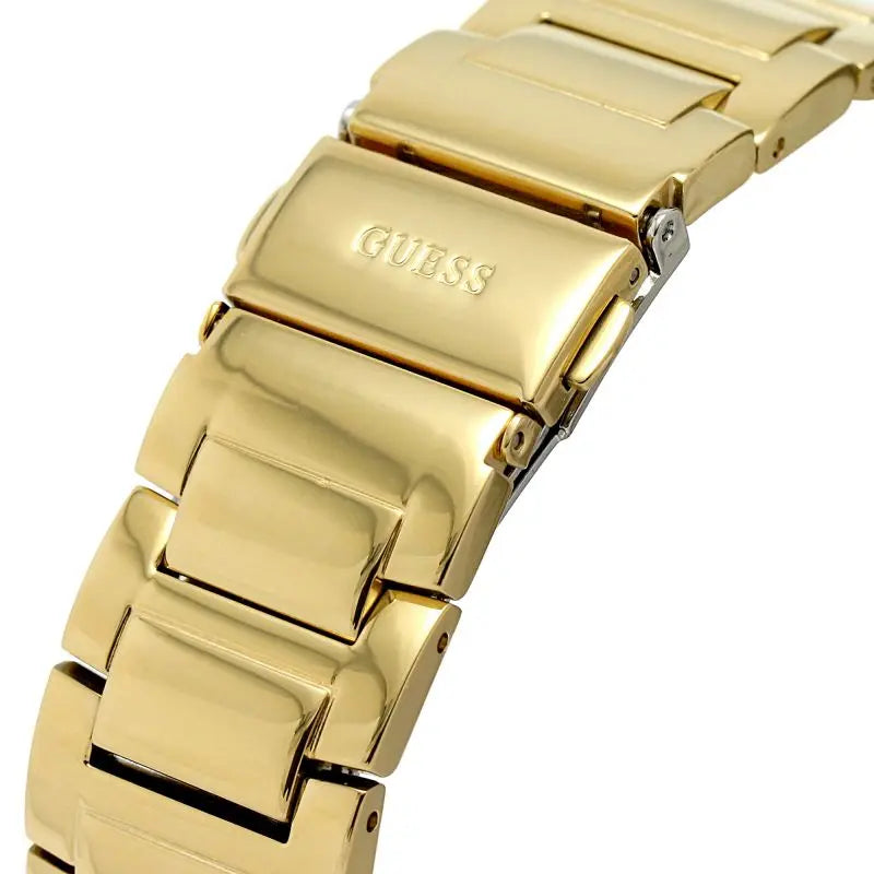 Shop Guess Queen Quartz Gold Dial Gold Steel Strap Watch For Women - GW0464L2 in USA