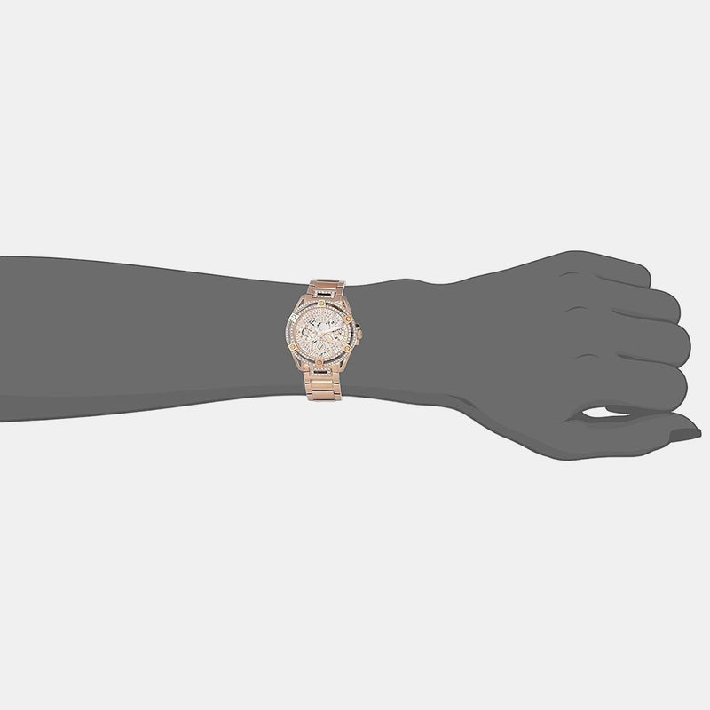 Guess Queen Multifunction Rose Gold Dial Rose Gold Steel Strap Watch For Women - GW0464L3 Buy Now By Guess