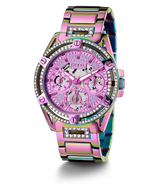 Shop Guess Queen Multicolor Dial Multicolor Steel Strap Watch For Women - GW0464L4 in USA