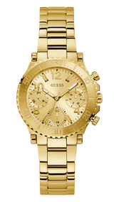 Guess Cosmic Chronograph Gold Dial Gold Steel Strap Watch for Women - GW0465L1 Buy Now By Guess