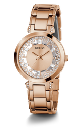 Guess Crystal Clear Rose Gold Dial Rose Gold Steel Strap Watch for Women - GW0470L3 Buy Now By Guess