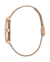 Guess Iconic Diamonds Rose Gold Dial Rose Gold Mesh Bracelet Watch For Women - GW0477L3 Buy Now By Guess