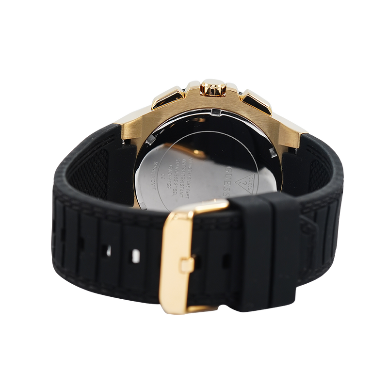 Guess Zena Chronograph Black Dial Black Rubber Strap Watch For Women - W1094L6 Buy Now By Guess