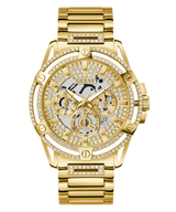 Guess Queen Quartz Gold Dial Gold Steel Strap Watch For Men - GW0497G2 Buy Now By Guess