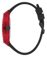 Guess Phoenix Multifunction Analog Red Dial Black Silicone Strap Watch For Men - GW0499G4 Buy Now By Guess
