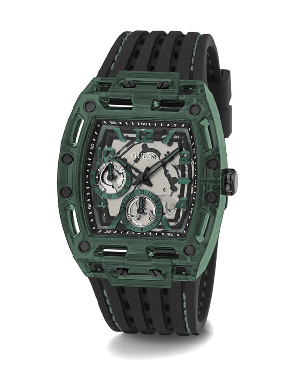 Shop Guess Phoenix Analog Black Dial Black Silicone Strap Watch For Men- GW0499G7 in USA
